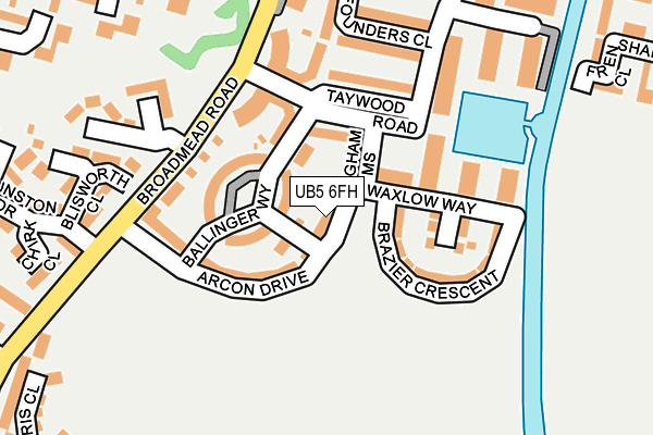 UB5 6FH map - OS OpenMap – Local (Ordnance Survey)