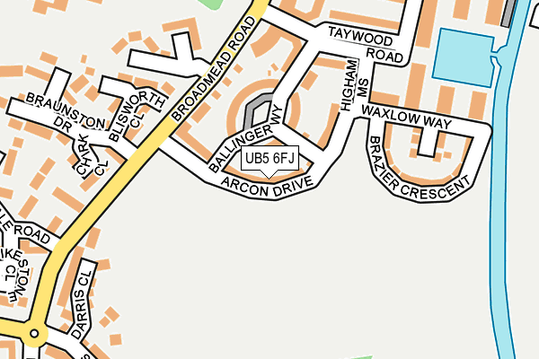 UB5 6FJ map - OS OpenMap – Local (Ordnance Survey)