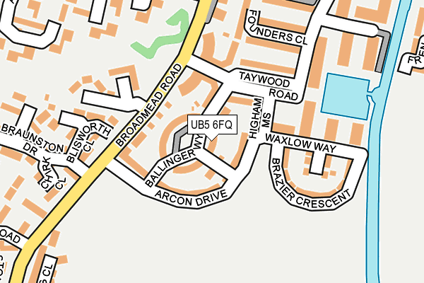 UB5 6FQ map - OS OpenMap – Local (Ordnance Survey)