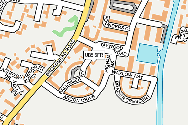 UB5 6FR map - OS OpenMap – Local (Ordnance Survey)
