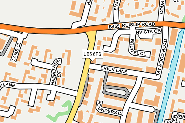 UB5 6FS map - OS OpenMap – Local (Ordnance Survey)