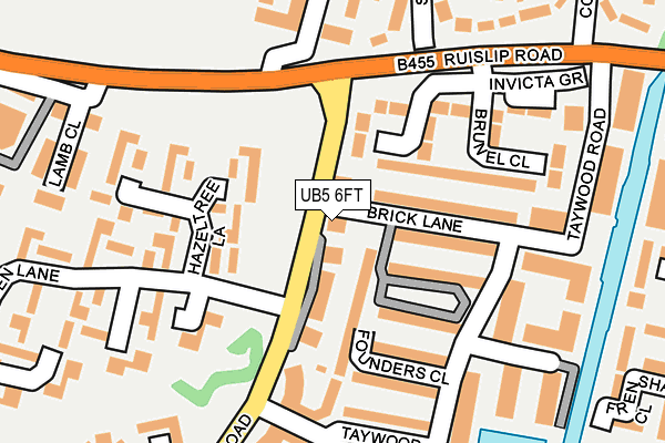 UB5 6FT map - OS OpenMap – Local (Ordnance Survey)