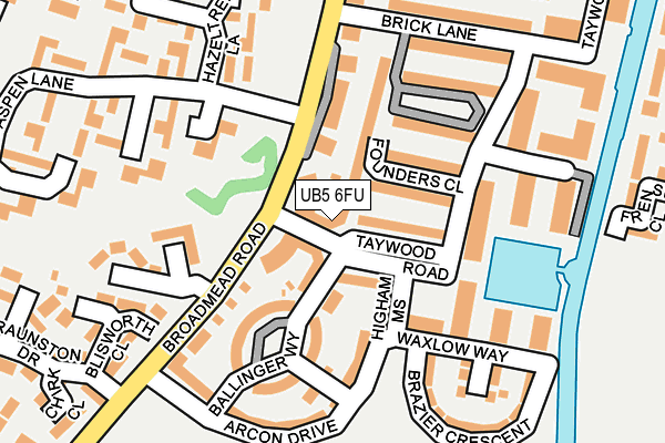 UB5 6FU map - OS OpenMap – Local (Ordnance Survey)