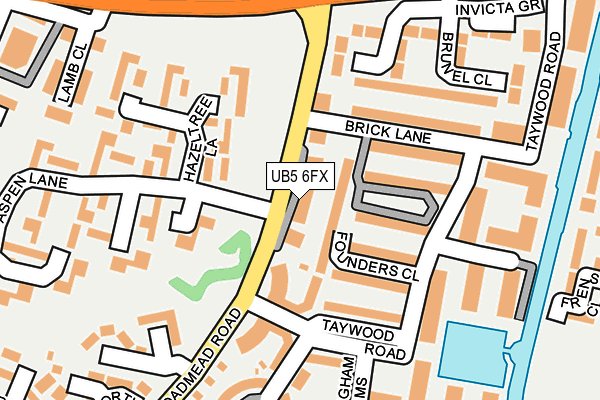 UB5 6FX map - OS OpenMap – Local (Ordnance Survey)