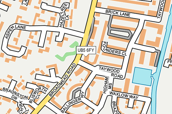 UB5 6FY map - OS OpenMap – Local (Ordnance Survey)