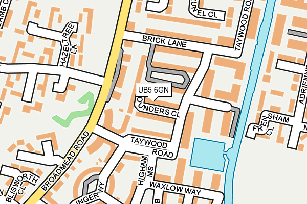 UB5 6GN map - OS OpenMap – Local (Ordnance Survey)