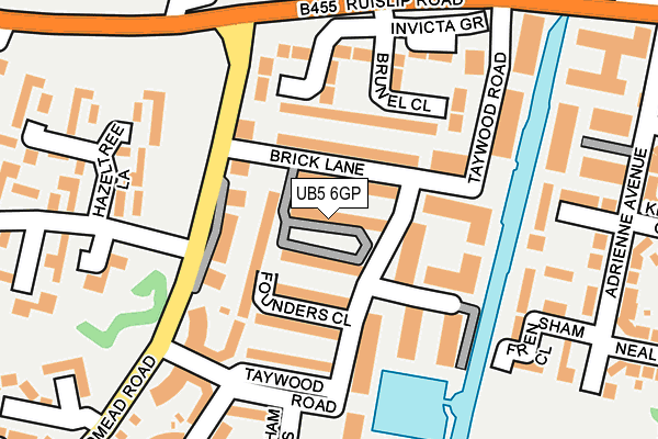 UB5 6GP map - OS OpenMap – Local (Ordnance Survey)