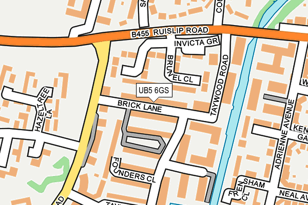 UB5 6GS map - OS OpenMap – Local (Ordnance Survey)