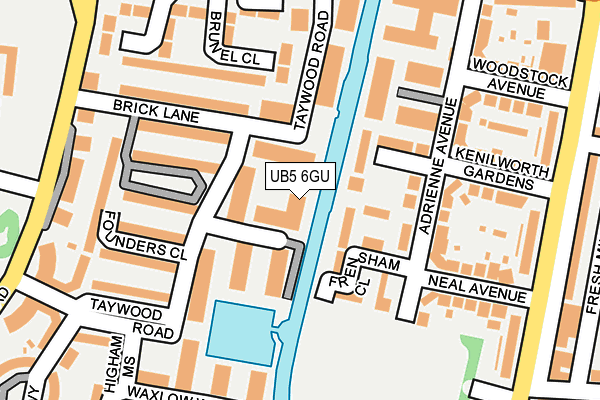 UB5 6GU map - OS OpenMap – Local (Ordnance Survey)