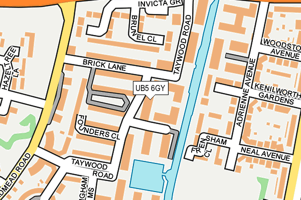 UB5 6GY map - OS OpenMap – Local (Ordnance Survey)