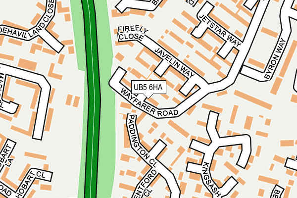 UB5 6HA map - OS OpenMap – Local (Ordnance Survey)