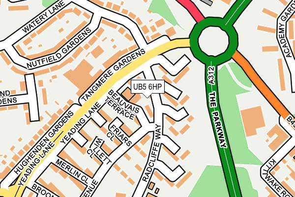 UB5 6HP map - OS OpenMap – Local (Ordnance Survey)