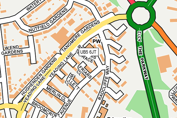 UB5 6JT map - OS OpenMap – Local (Ordnance Survey)