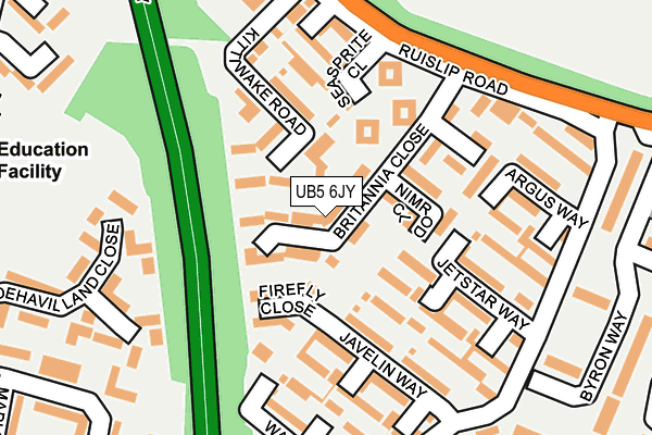 UB5 6JY map - OS OpenMap – Local (Ordnance Survey)