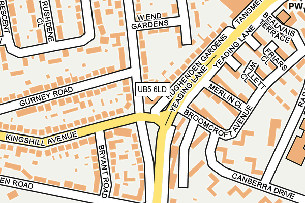 UB5 6LD map - OS OpenMap – Local (Ordnance Survey)