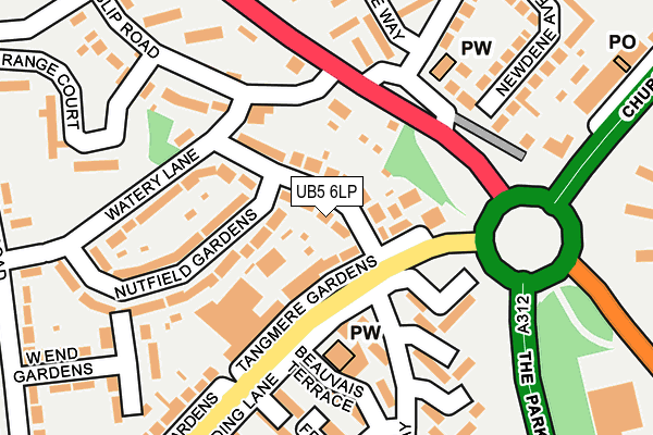 UB5 6LP map - OS OpenMap – Local (Ordnance Survey)