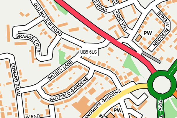 UB5 6LS map - OS OpenMap – Local (Ordnance Survey)