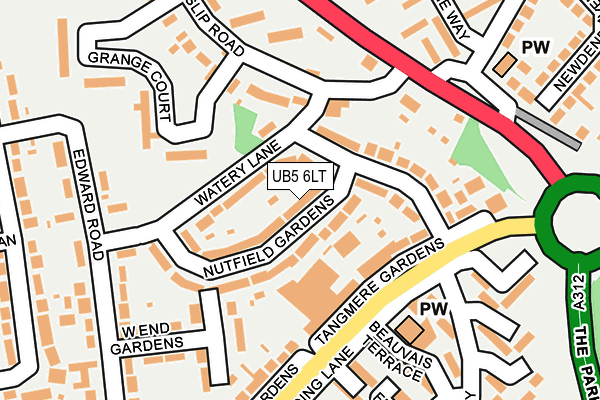 UB5 6LT map - OS OpenMap – Local (Ordnance Survey)