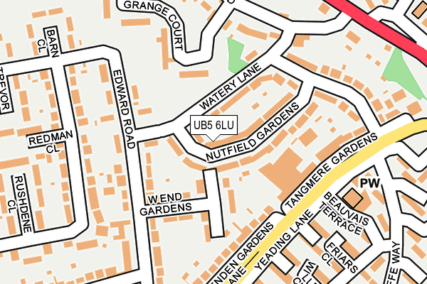 UB5 6LU map - OS OpenMap – Local (Ordnance Survey)