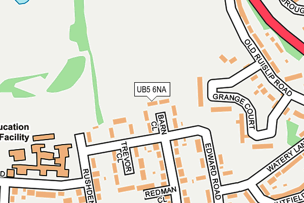 UB5 6NA map - OS OpenMap – Local (Ordnance Survey)