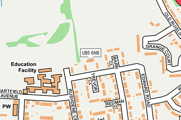 UB5 6NB map - OS OpenMap – Local (Ordnance Survey)