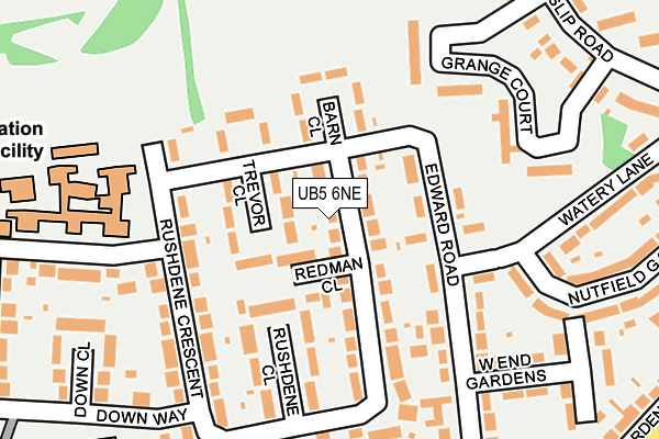 UB5 6NE map - OS OpenMap – Local (Ordnance Survey)