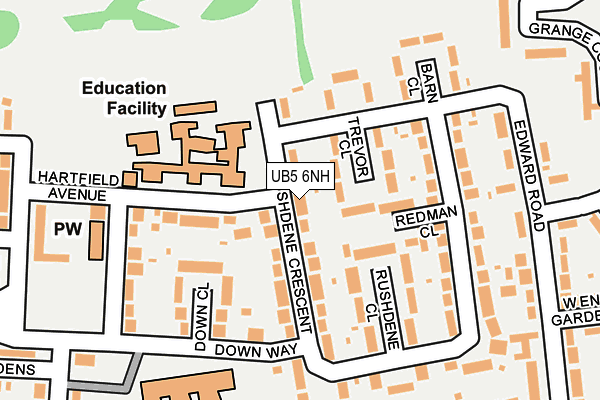 UB5 6NH map - OS OpenMap – Local (Ordnance Survey)