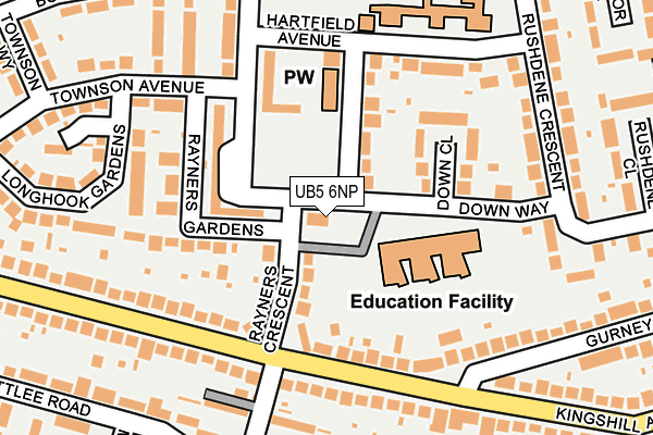 UB5 6NP map - OS OpenMap – Local (Ordnance Survey)