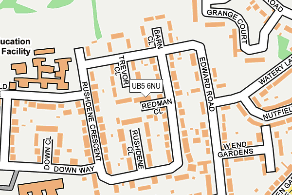 UB5 6NU map - OS OpenMap – Local (Ordnance Survey)