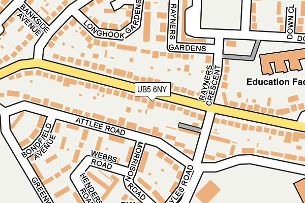 UB5 6NY map - OS OpenMap – Local (Ordnance Survey)