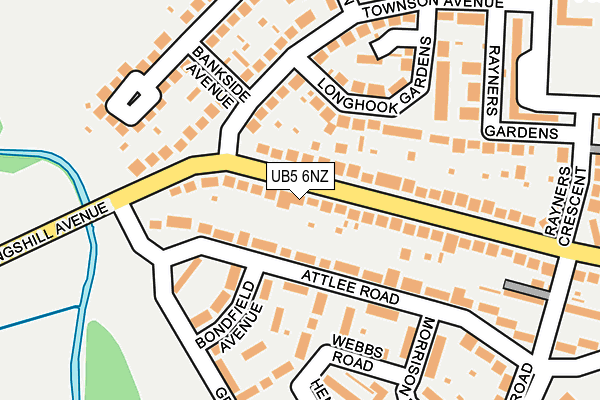 UB5 6NZ map - OS OpenMap – Local (Ordnance Survey)