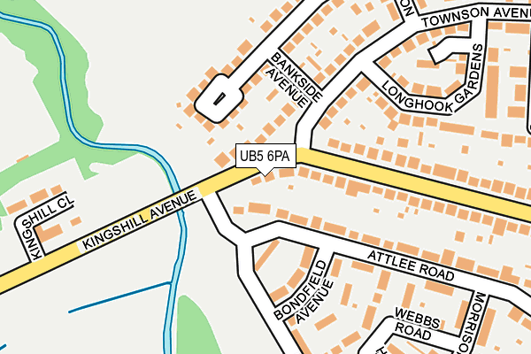 UB5 6PA map - OS OpenMap – Local (Ordnance Survey)