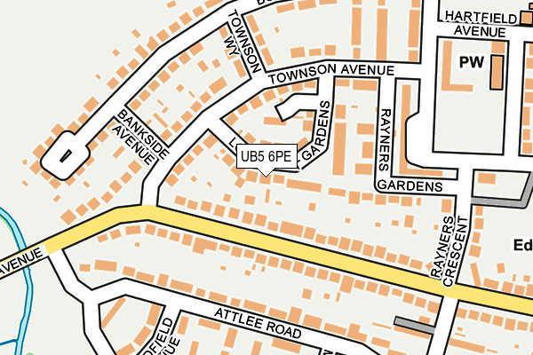 UB5 6PE map - OS OpenMap – Local (Ordnance Survey)