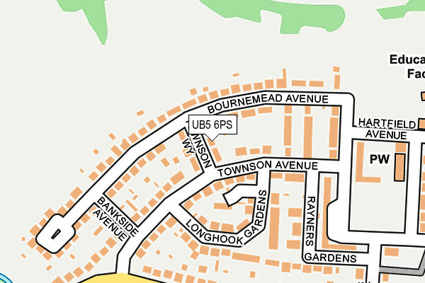 UB5 6PS map - OS OpenMap – Local (Ordnance Survey)
