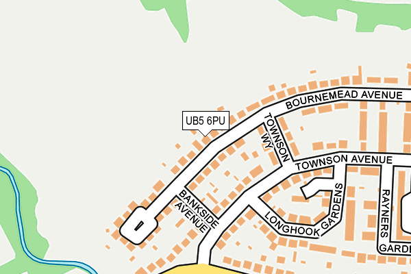 UB5 6PU map - OS OpenMap – Local (Ordnance Survey)