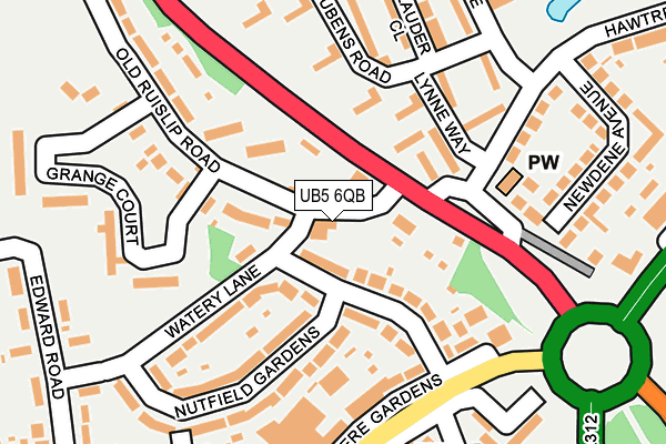 UB5 6QB map - OS OpenMap – Local (Ordnance Survey)