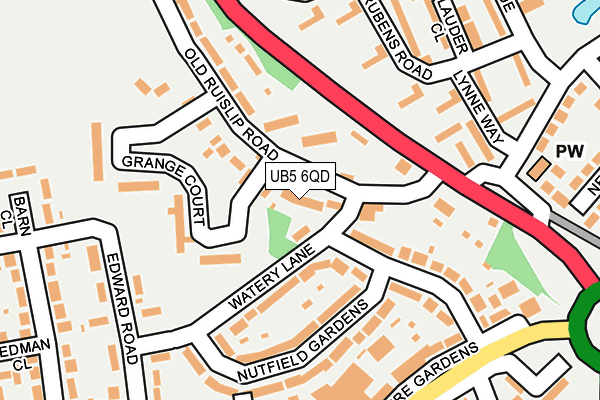 UB5 6QD map - OS OpenMap – Local (Ordnance Survey)
