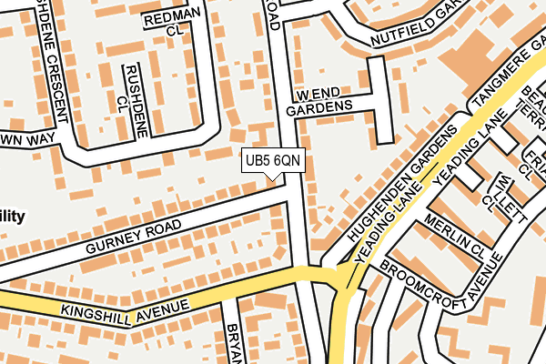 UB5 6QN map - OS OpenMap – Local (Ordnance Survey)