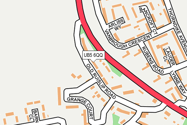 UB5 6QQ map - OS OpenMap – Local (Ordnance Survey)