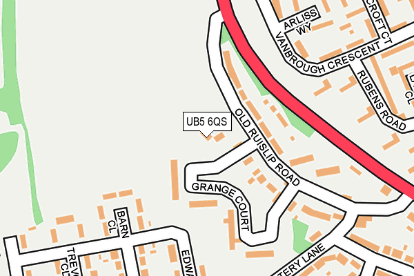 UB5 6QS map - OS OpenMap – Local (Ordnance Survey)