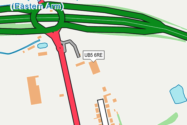 UB5 6RE map - OS OpenMap – Local (Ordnance Survey)