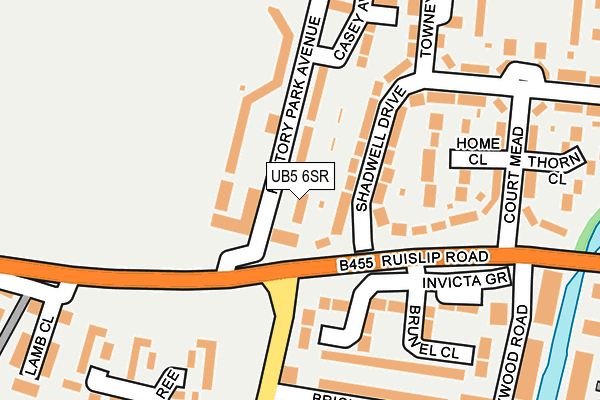 UB5 6SR map - OS OpenMap – Local (Ordnance Survey)