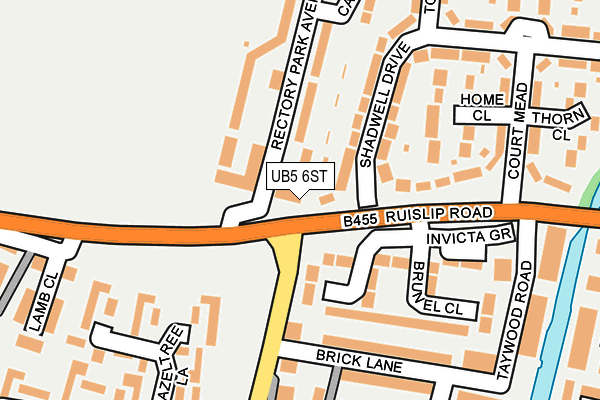 UB5 6ST map - OS OpenMap – Local (Ordnance Survey)