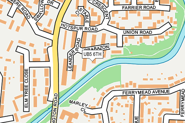 UB5 6TH map - OS OpenMap – Local (Ordnance Survey)