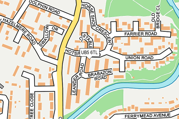 UB5 6TL map - OS OpenMap – Local (Ordnance Survey)