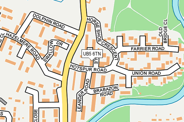 UB5 6TN map - OS OpenMap – Local (Ordnance Survey)