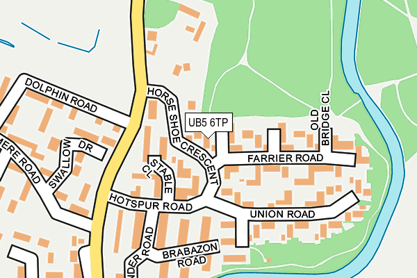 UB5 6TP map - OS OpenMap – Local (Ordnance Survey)