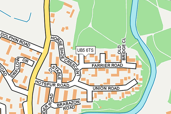 UB5 6TS map - OS OpenMap – Local (Ordnance Survey)