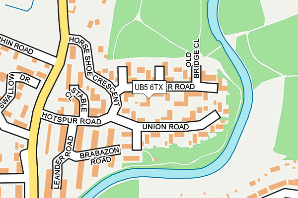 UB5 6TX map - OS OpenMap – Local (Ordnance Survey)
