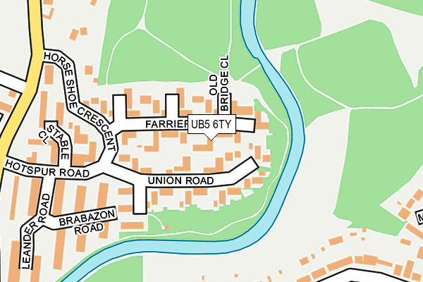 UB5 6TY map - OS OpenMap – Local (Ordnance Survey)